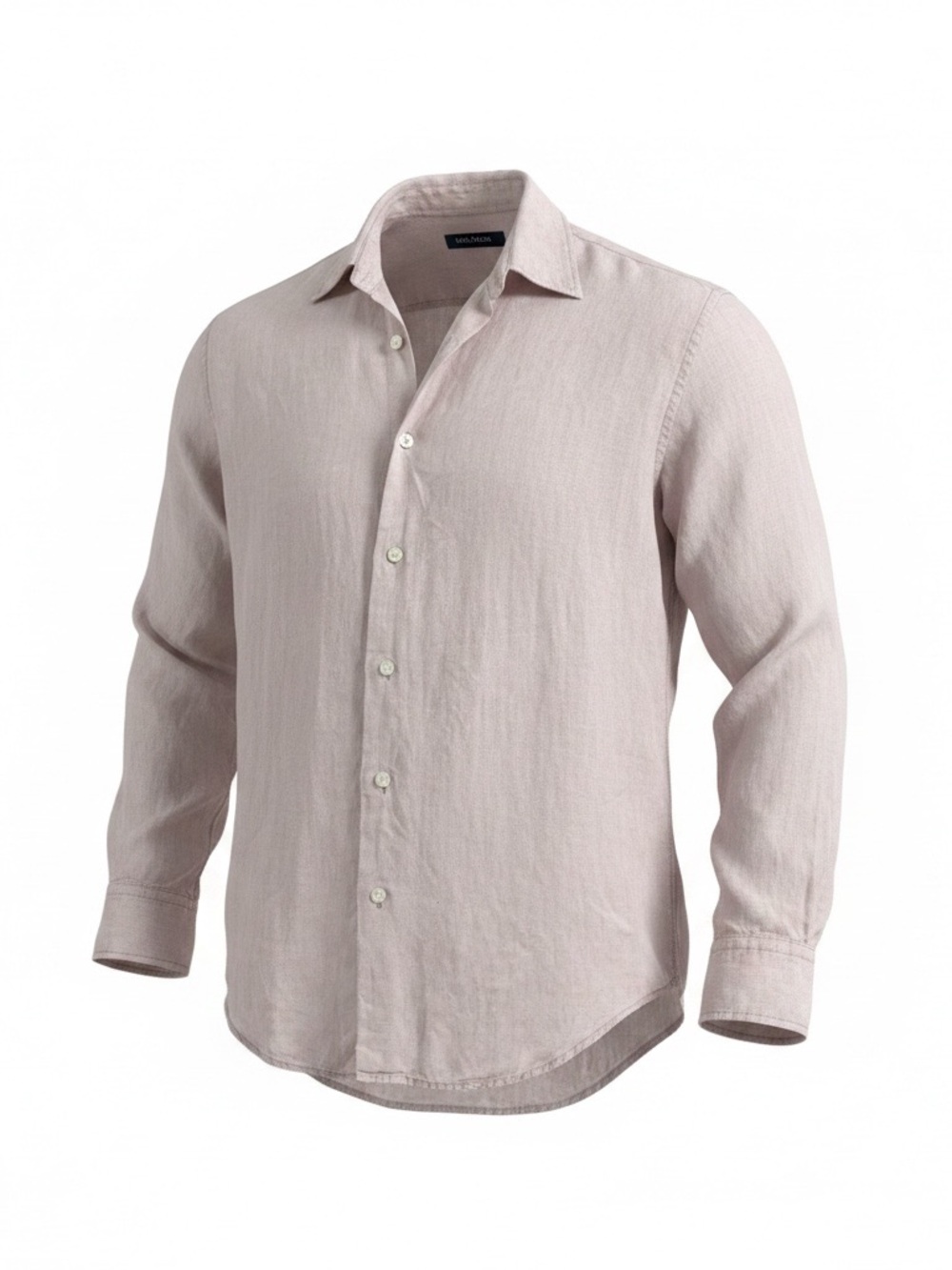 Nautica Men's Cream/beige  Long-Sleeve Button-Down Shirt